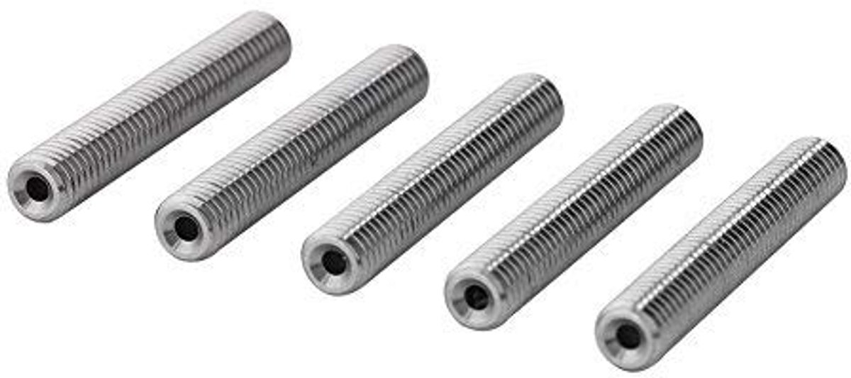 SnelShoppen - 5 Stuks M6 Tubo voor 3D Printer Extruder, RVS Accessoire met PTFE Buis, 1.75mm Filament, MK8 Compatibel, Duurzaam en Betrouwbaar