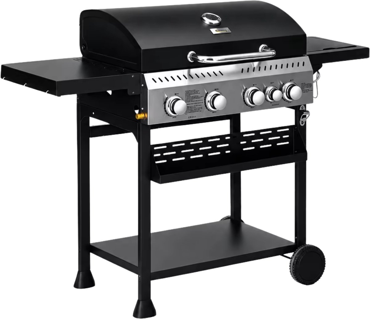 Gasbarbecue 4+1 Branders Zwart