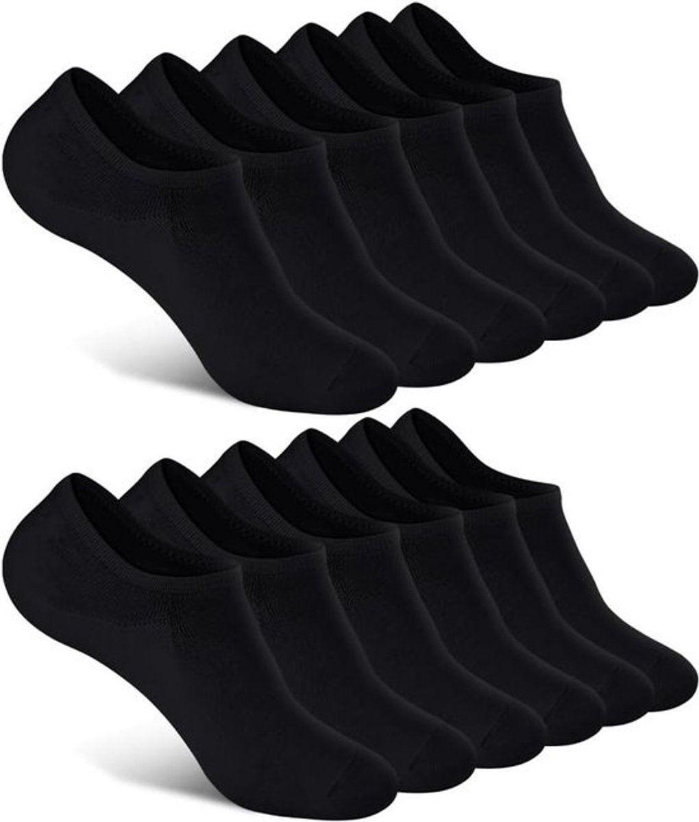 Bamboe Sneakersokken voor Dames en Heren, 6 Paar Ankle Sokken, Onzichtbare Liner Sokken voor Sport en Vrije Tijd