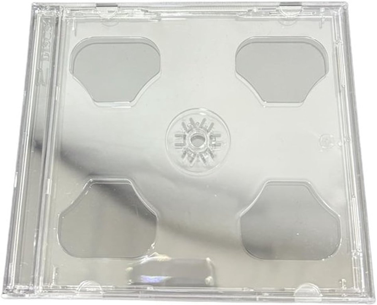 CD Dozen - Dubbele Doos - 10.4mm - Transparant - 100 Stuks - Schokbestendig - Voor CD/DVD/Blu-ray - Cd Hoes