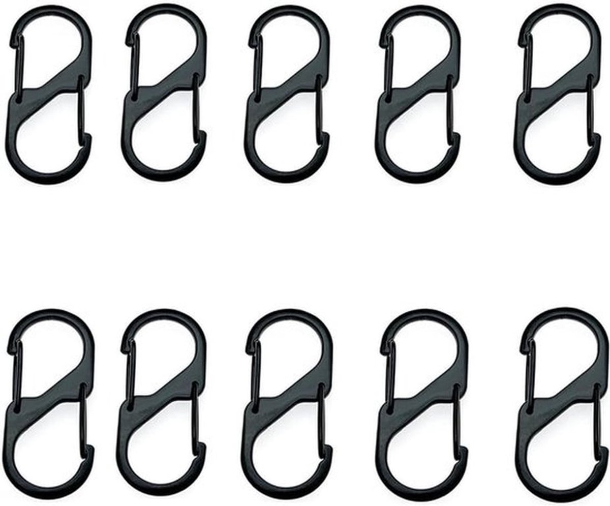 10 Stuks Kleine Sleutelhanger Carabiner Clip, Vergrendelbare Haak voor Buitenactiviteiten zoals Hiking, Vissen en Kamperen