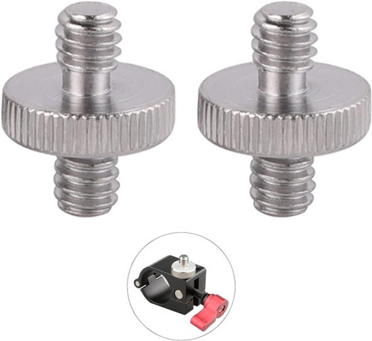 2 Stuks 1/4 Inch Schroeven voor Camera - Bevestigingsschroeven voor Statief en Monopod, Geschikt voor Snelle Ontkoppeling en Stabiliteit