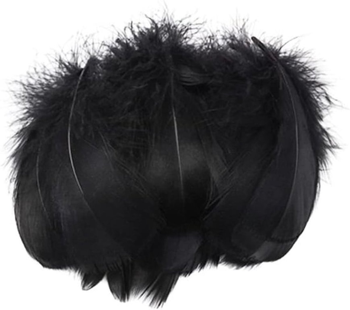 100 Zwarte Decoratieve Veren voor Creatieve Projecten - 8-12 cm DIY Accessoires voor Bruiloften, Dromenvangers en Kostuums