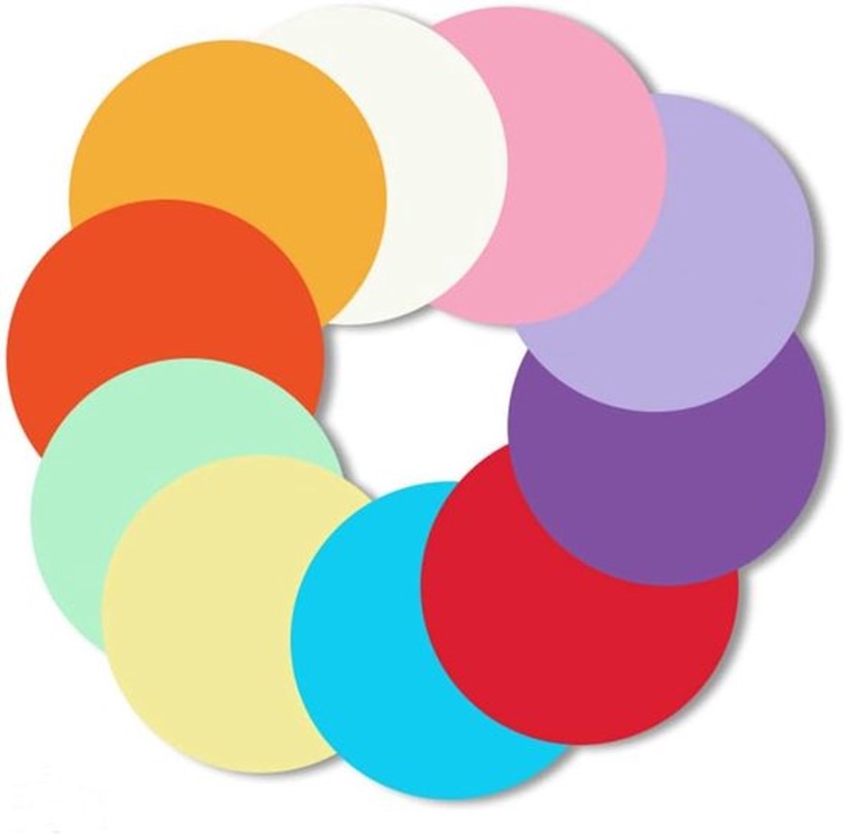 Ronde Papieren Cirkels in Verschillende Kleuren - 500 Stuks van 3,9 inch voor Creatieve Doe-het-zelf Decoraties en Knutselprojecten - Perfect voor Kinderen en Schoolactiviteiten