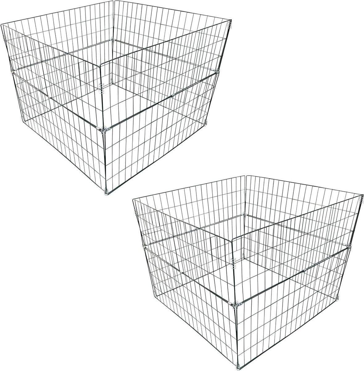Compostbakken Set - Grofvuilbak Tuin - Afval Verwerken - Snelle Montage - 90x90x70cm - Groen