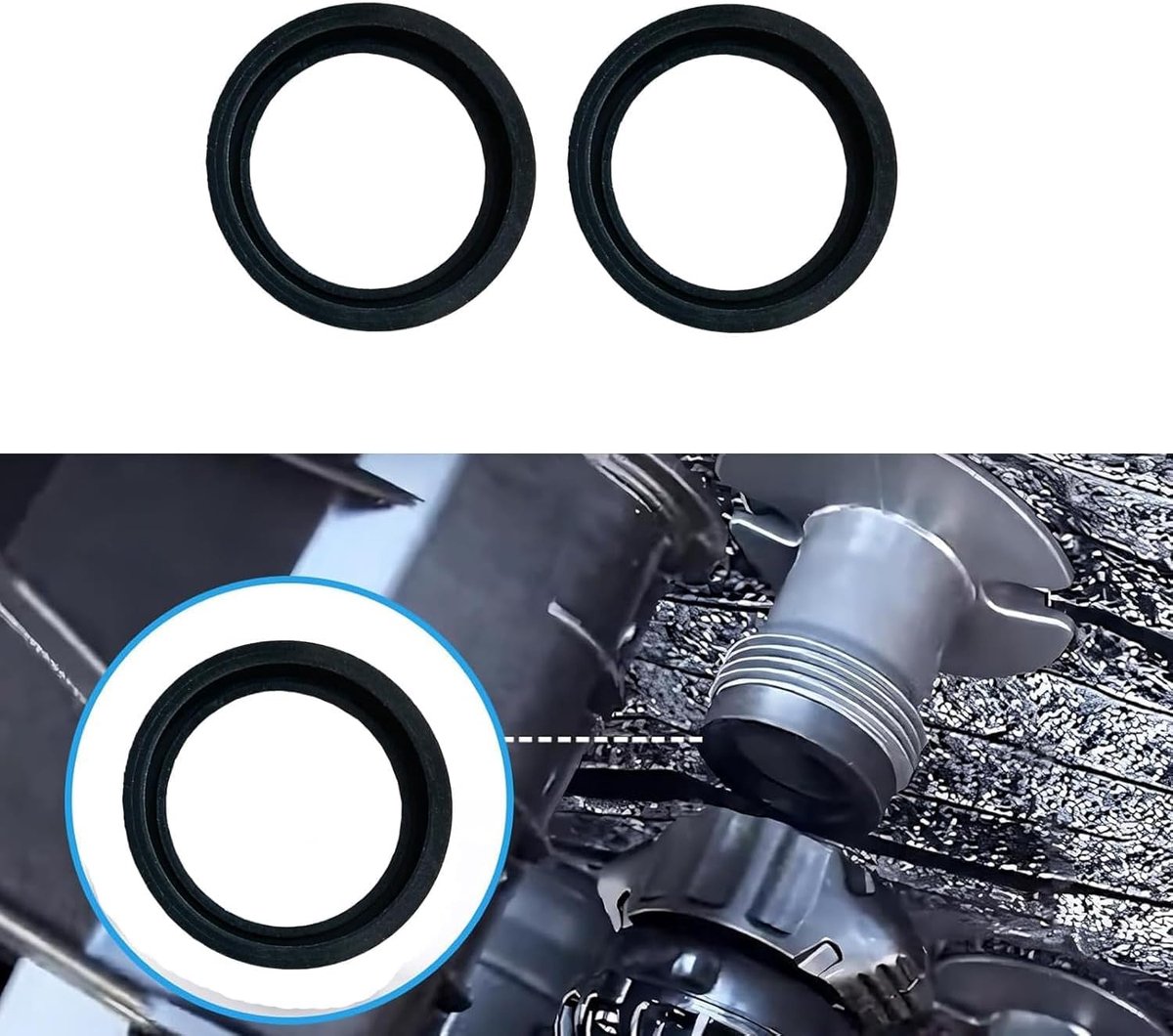 Inlaat en uitlaat afdichtingen - set van 2 - rubber - voor Intex Pure Spa - SnelShoppen