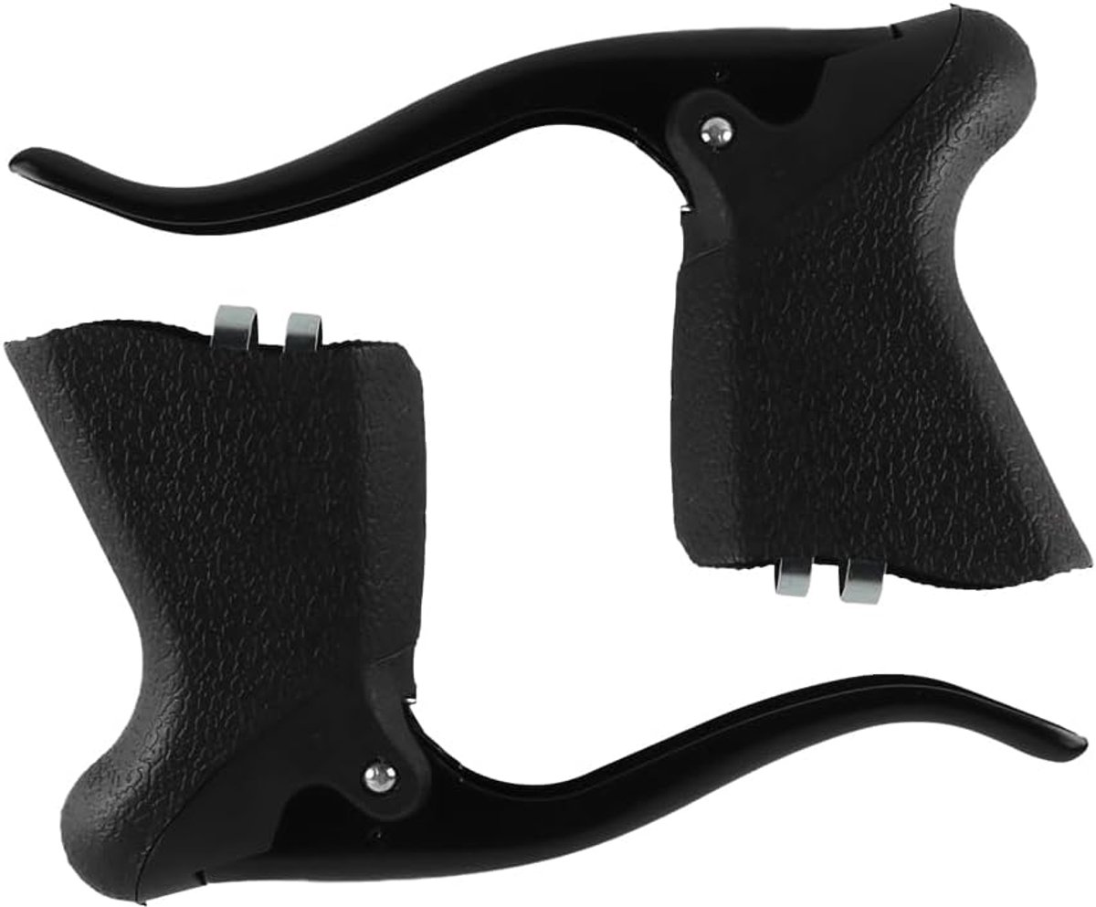 SnelShoppen - Zwarte Aluminium Remhevels voor Fietsen, Ergonomisch Ontwerp, Geschikt voor Stuurdiameters 22.2-23.8mm, Lichtgewicht en Duurzaam