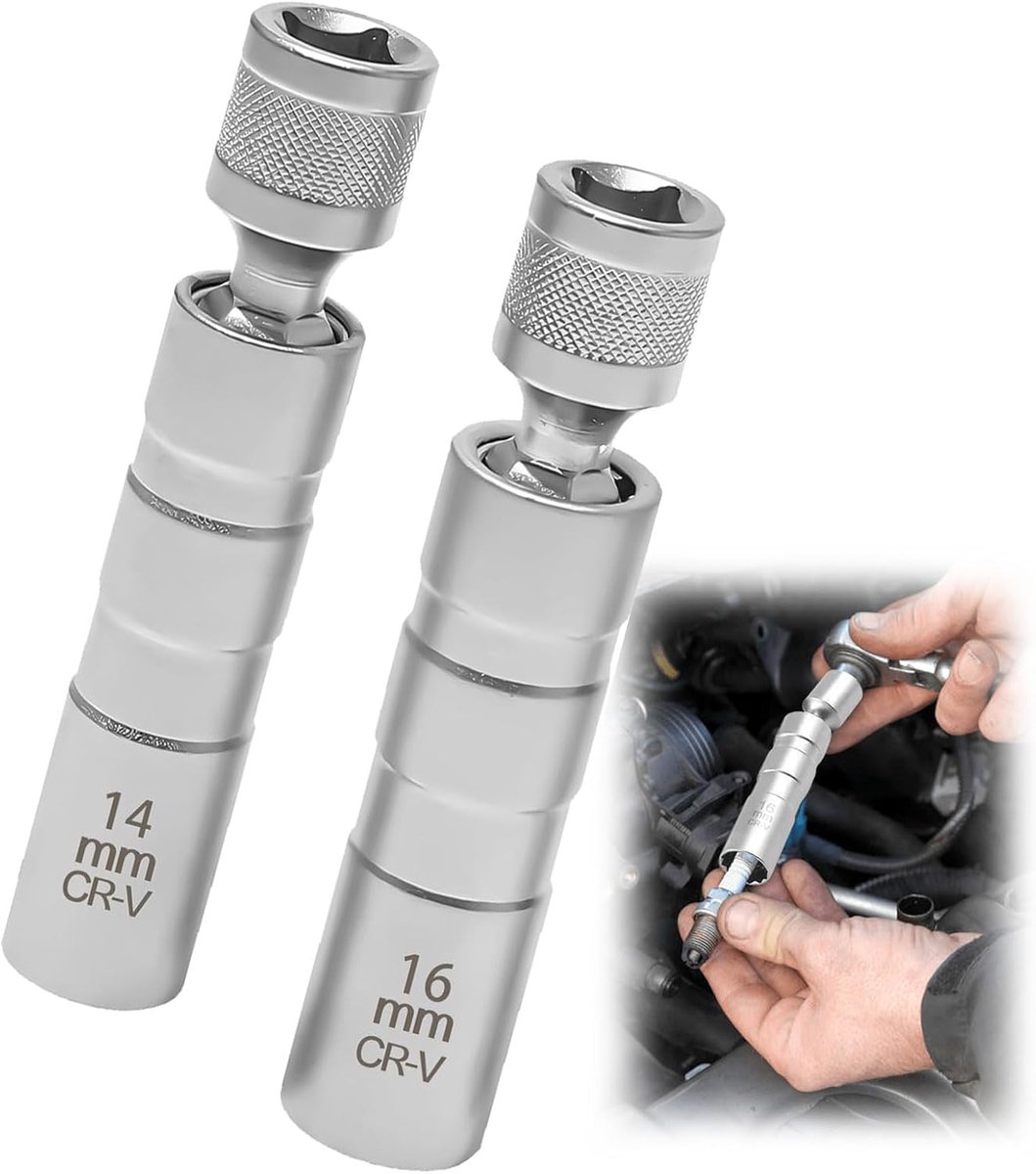 SnelShoppen - Bougie Sleutel Auto Reparatie Bougie Moersleutel Magnetisch Bougie Stekker Gereedschap voor het Verwijderen van Bougies 14mm en 16mm