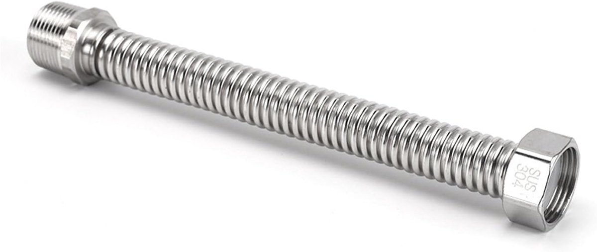 SnelShoppen - Rvs Flexibele Aansluitpijp 3/4 inch Golfpijp Verbinding Flexibele Slang Bevestigingsbuis RVS Waterpijp 3/4 inch (40)