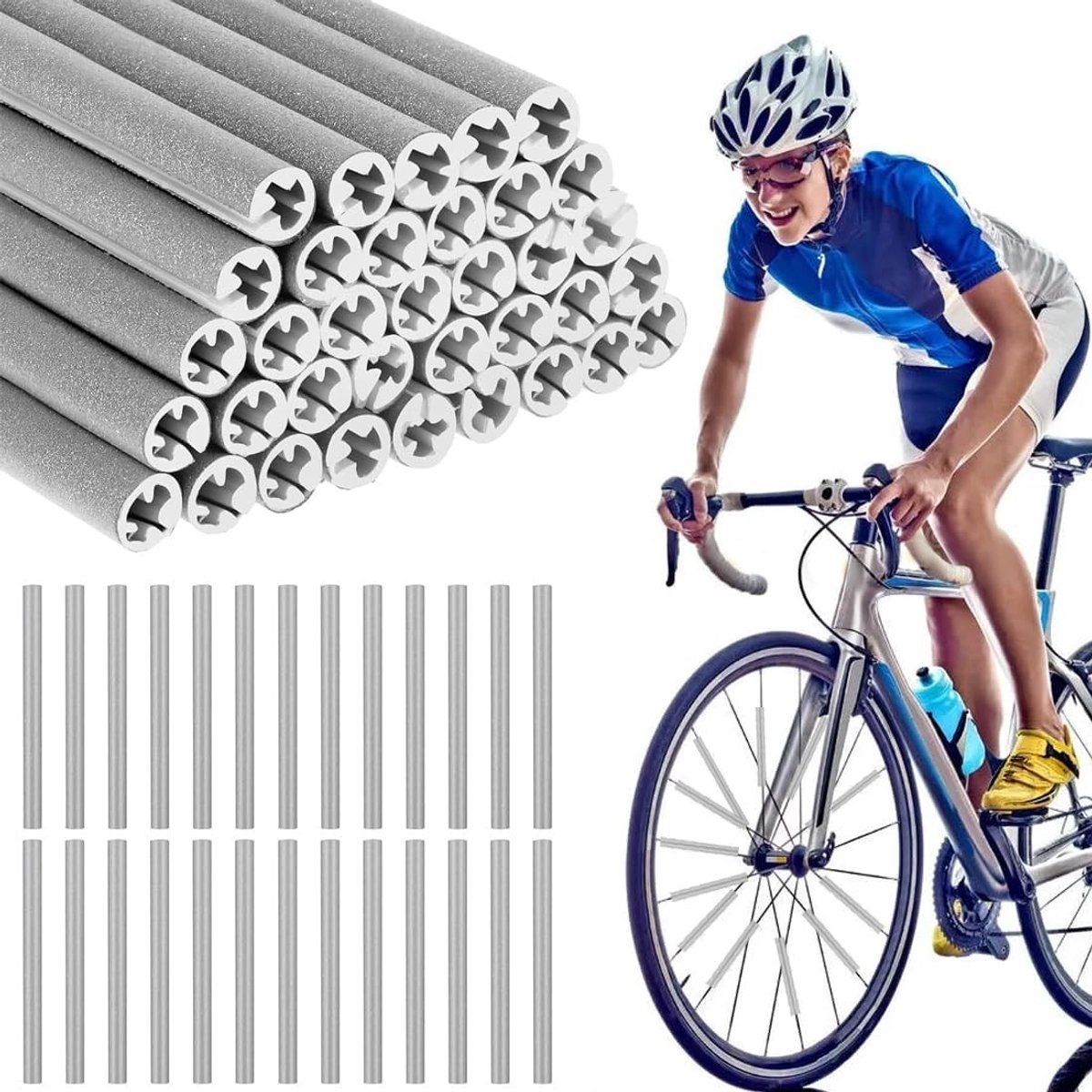 Set van 24 Spakenreflectoren voor Fietsen, 360° Zichtbaarheid, Eenvoudige Montage, Veiligheid voor Nachtelijke Fietstochten, Reflectoren voor Wielen en Verlichting