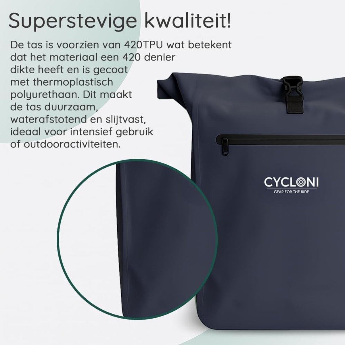 Fietsrugzak - Blauw - 28 Liter - Waterdicht Met Gevoerd Laptopvak Tot 16 Inch - Voor Fietsers