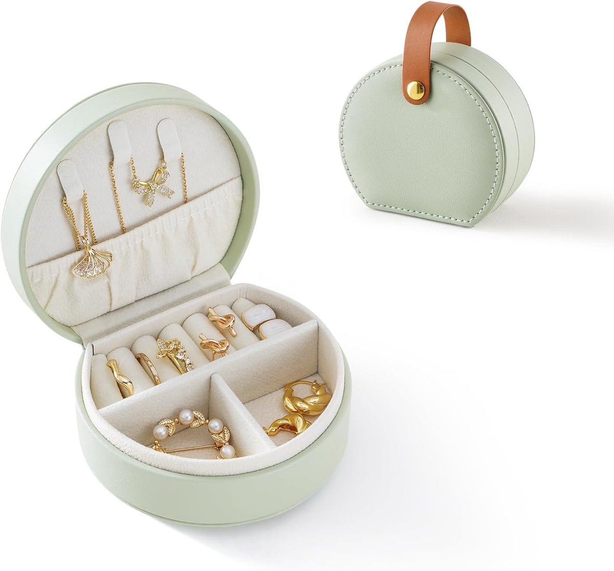 Jewellery Holder for Women, Mini Jewellery Box for Travel, Jewellery Box, Organiser, Large Jewellery Box for Travel - ShopVlot