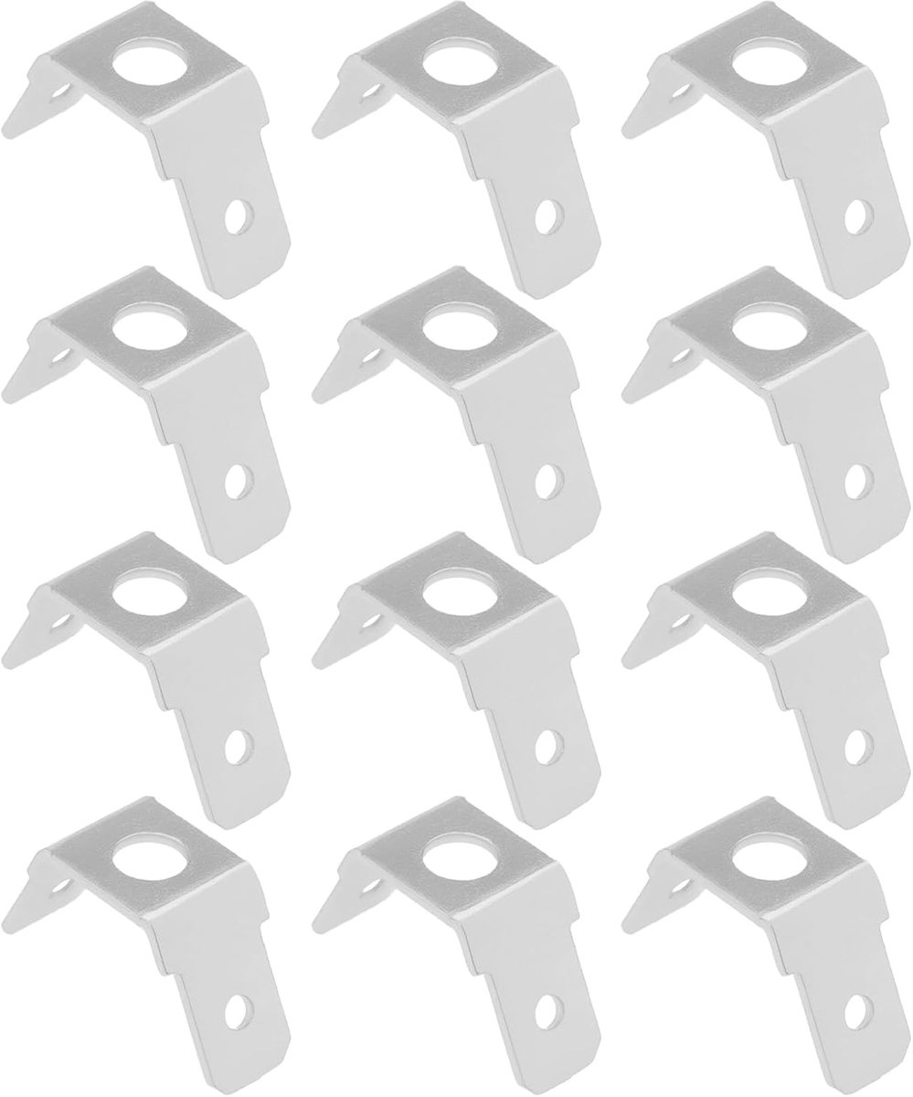 SnelShoppen - 50 Stuks PCB Connector Beugels M4 45-Graden Circuitbord Connector Clips voor 6.35mm Kabelbedrading - 11.8x8.2mm Elektronica Accessoires