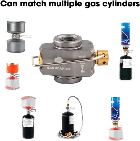 Dailygoods - Gas Socket Refill Adapter - Butaan Aansluitadapter - Ventfunctie - Camping Cooker - Gasverbruik - Ideaal voor Kamperen - Compact ontwerp van Dailygoods — afbeelding 2