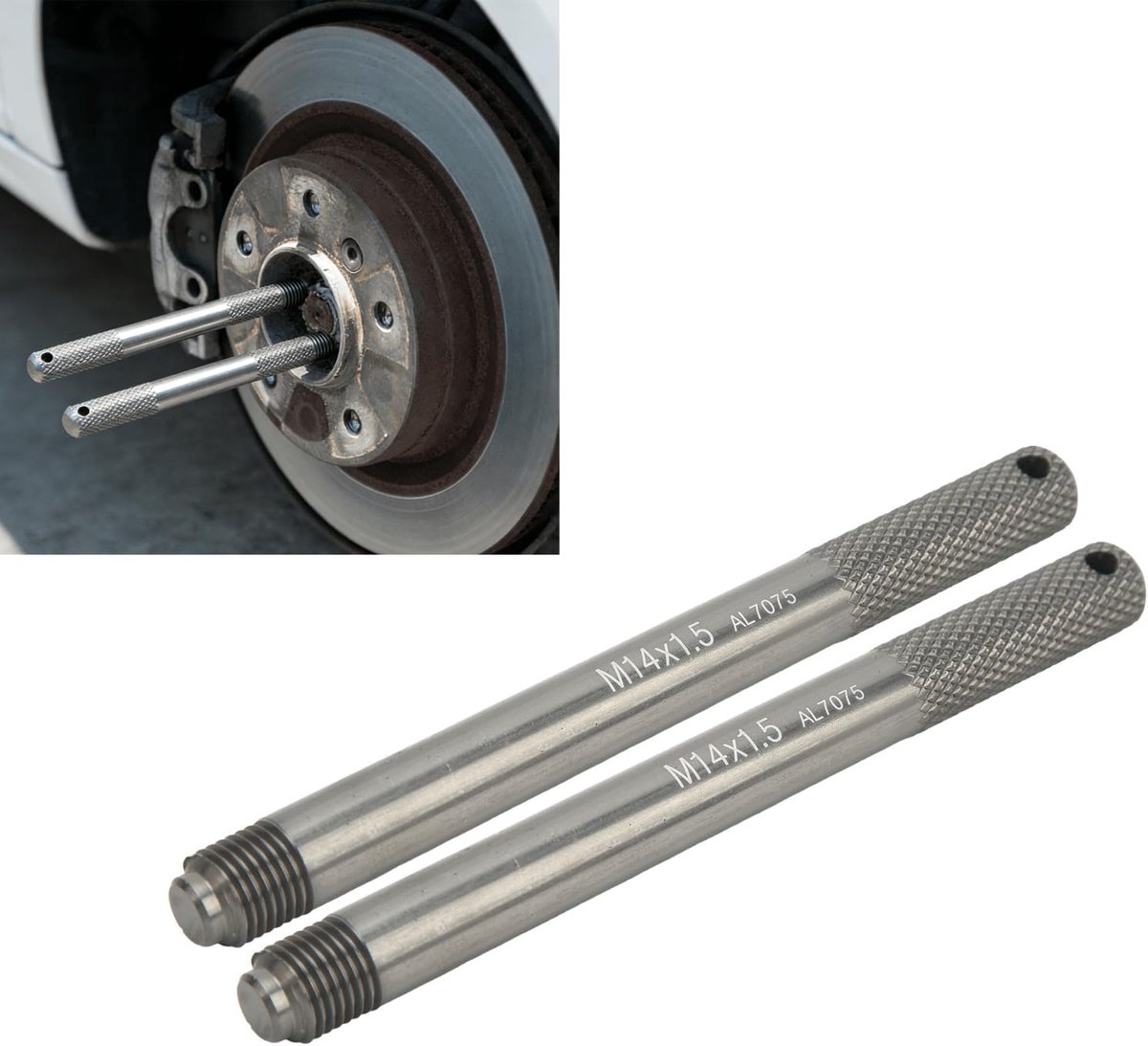 SnelShoppen - Tissting Wieldichtingspin M14 x 1.25 - Aluminium Alliage Wieluitlijningstools - Universele Steunpennen voor Auto Bandenreparatie