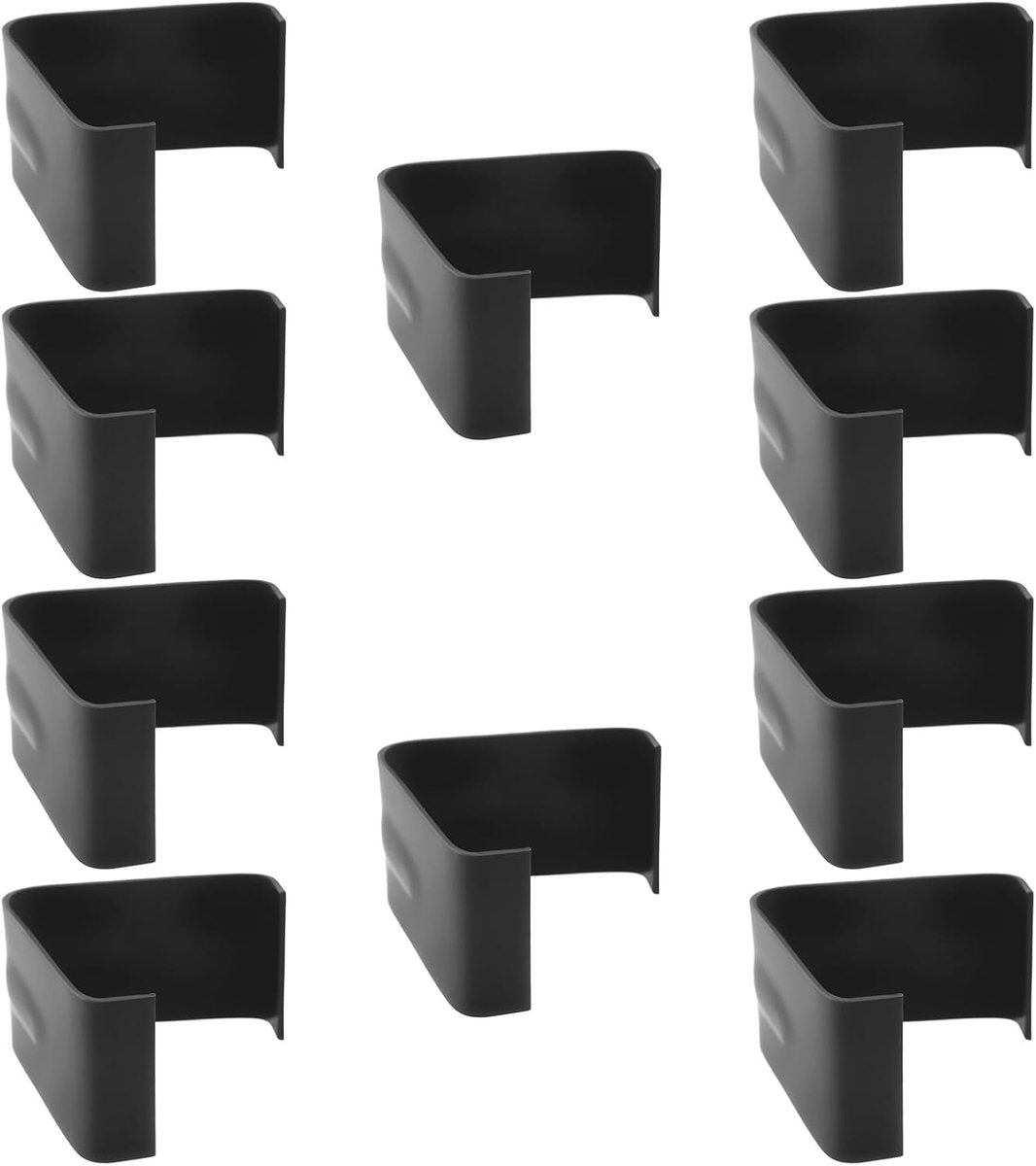 SnelShoppen - 10 Stuks Deurframe Connector V-vormige Bevestigingsbeugel 25mm voor Houten Deuren - Metaal - Zwart - Stevige Flush Mount Bracket