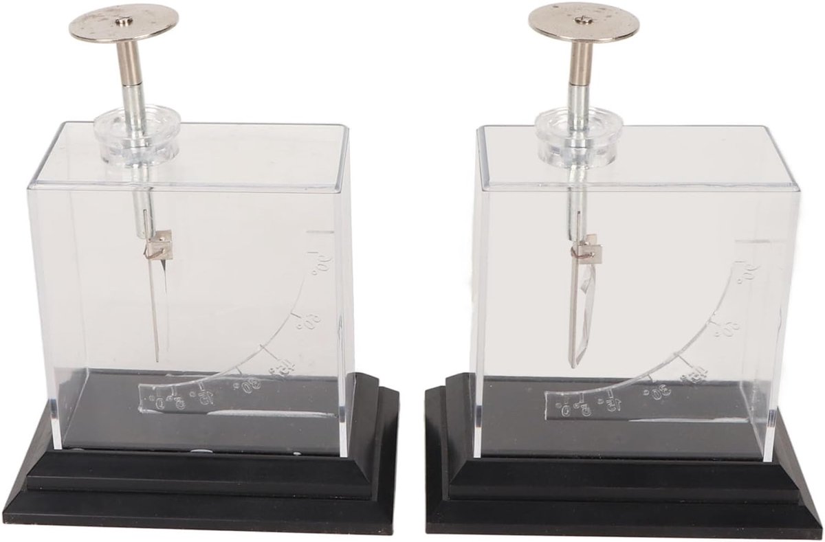 SnelShoppen - Foil Electroscoop Model, Nauwkeurige Fysica Elektrometer met Hoge Gevoeligheid, Compacte Structuur met Protractor voor Onderwijs en Demo