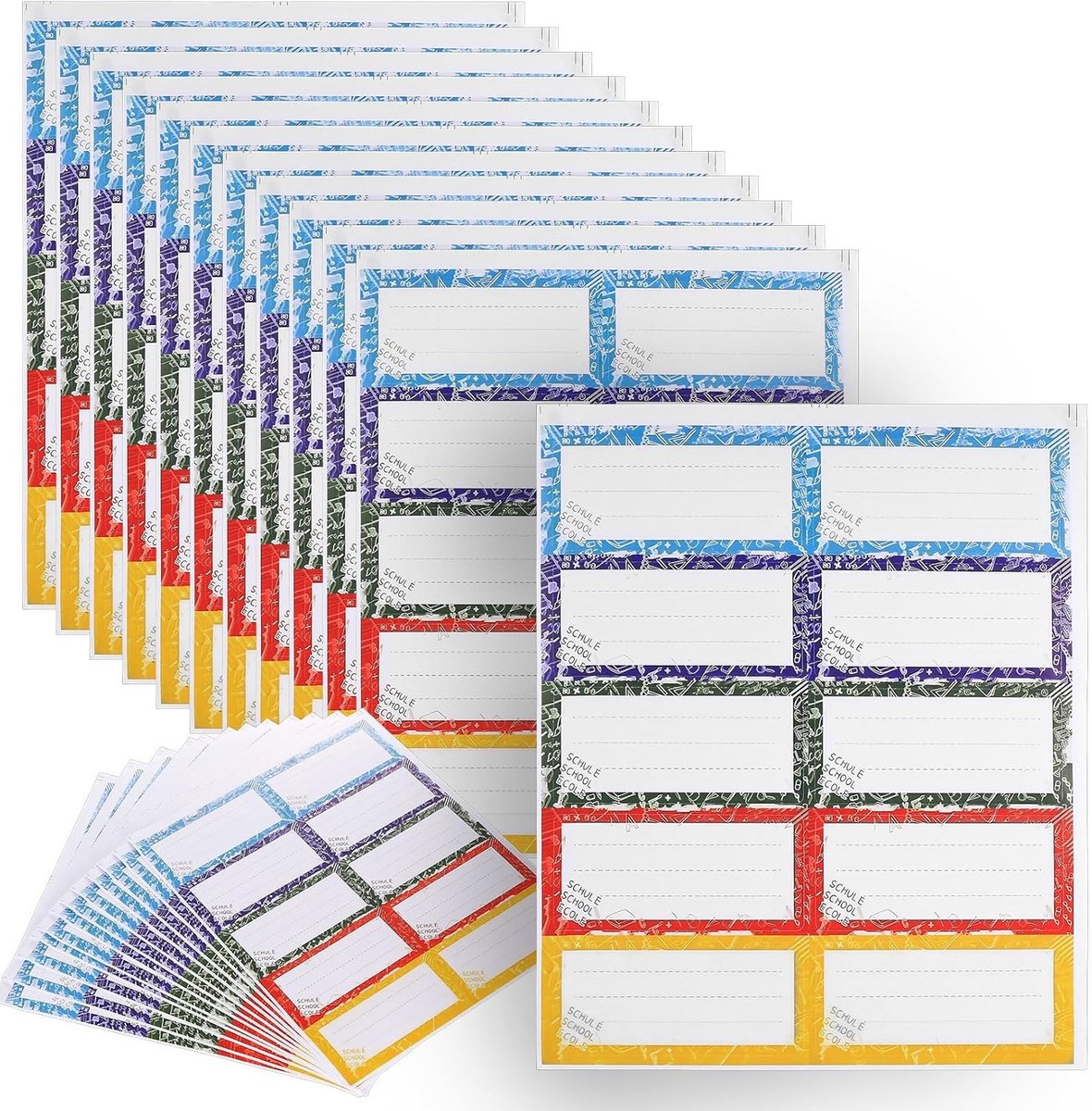 240 Stuks Boeklabels voor School, Zelfklevende Naamstickers, Ideaal voor Kinderen en Organisatie