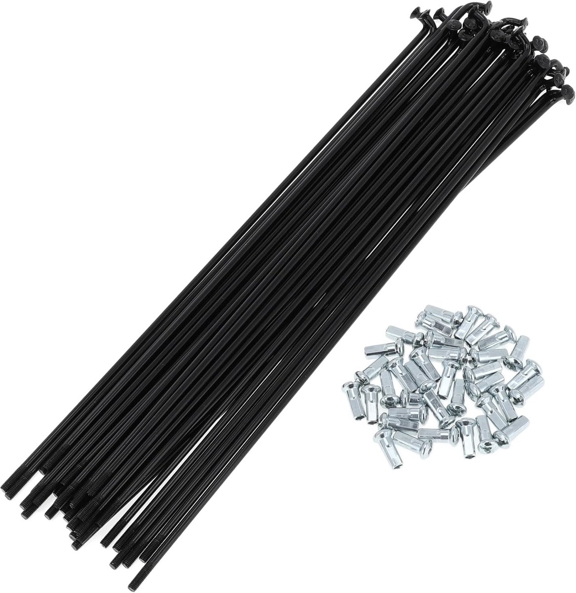 SnelShoppen - Fietswiel Spaak 12G 210mm Set van 1 - Zwart Carbon Staal - Geschikt voor Gewone Fietsen, Mountainbikes en Stadsfietsen
