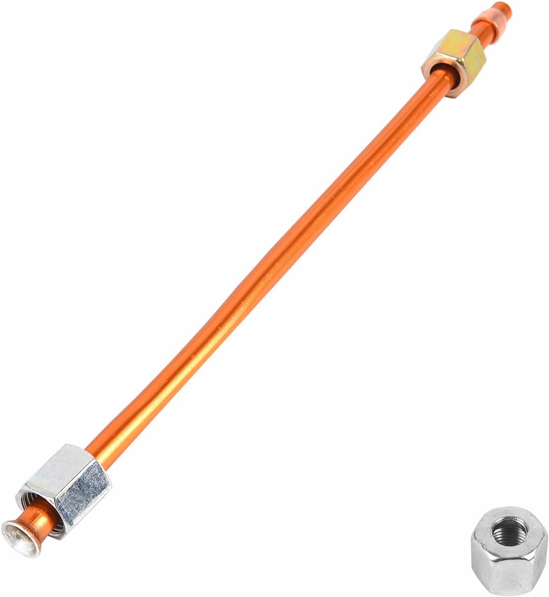 SnelShoppen - 6mm Luchtcompressor Uitlaatpijp, Aluminium Uitlaatslang, Reservenonderdelen voor Luchtcompressor (20cm), Effectieve Drukverlichting