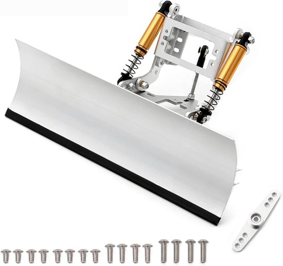 RC Sneeuwschop - RC Auto Onderdeel - RC Auto Modificatie - Dubbele Servo Controle - 21 x 10 cm - Zilver