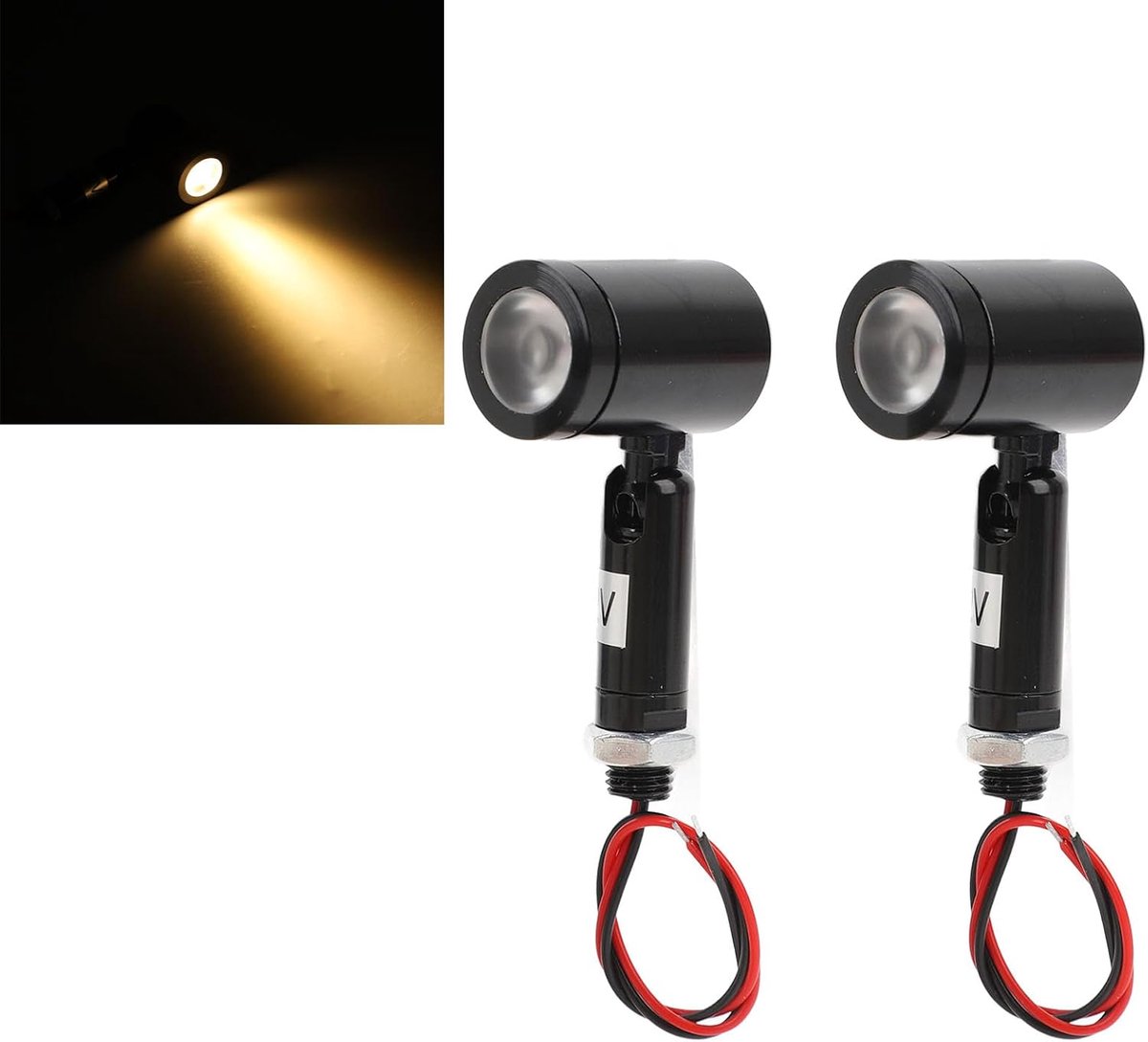SnelShoppen - 2Pcs Mini LED Spotlights Foto Verlichting DC12V Multifunctionele Accentverlichting voor Sieraden Vitrines en Displaykasten van Aluminium