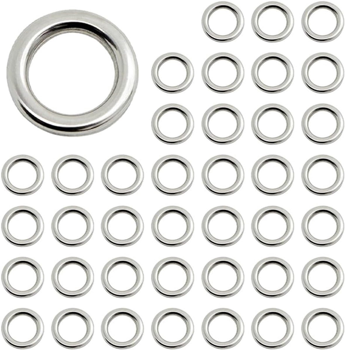 SnelShoppen - 40 Stuks Vis Haak Verbindingen Lichtgewicht Visserslijn Ringen Aas Connector Accessoires 4mm Binnen Diameter 6.4mm Buiten Diameter 230lb
