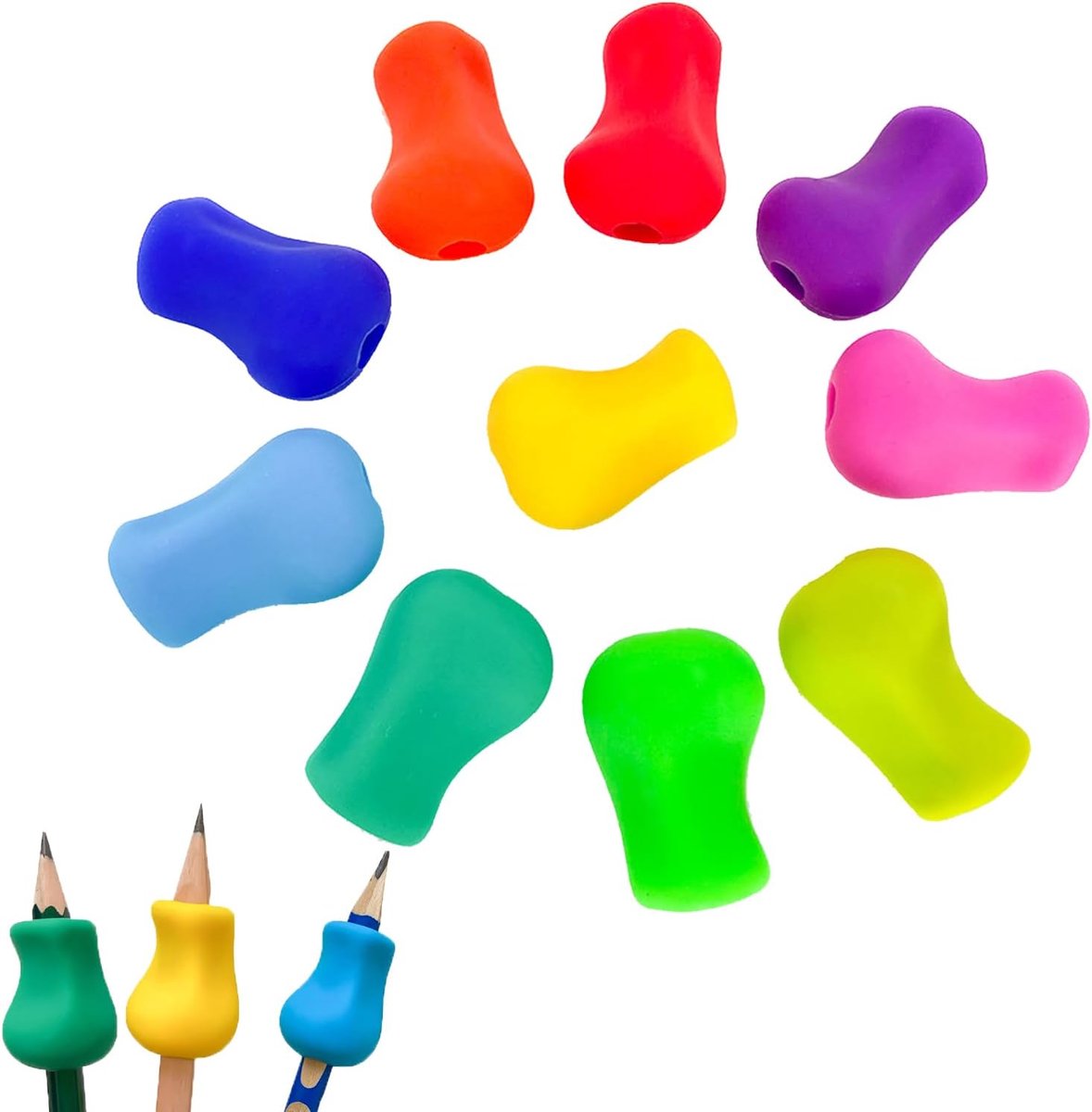 Kleurpotlood grip hulp - ergonomisch - 10 stuks - schrijfhouding verbeteren - SnelShoppen