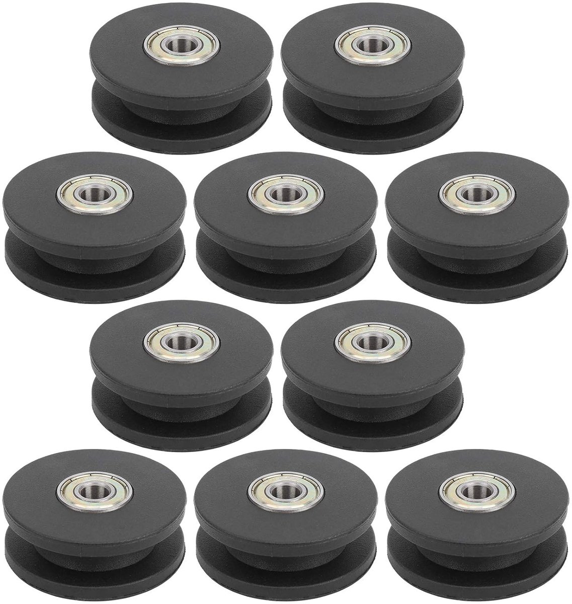 SnelShoppen - 10 Stuks 50mm Nylon Fitness Katrollen - Lichtgewicht, Hoogwaardige Nylon, Waterdicht, Voor Thuis Fitness, Training en Beweging
