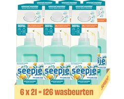 Seepje Wasmiddel Universeel Navulling - 126 wasbeurten - 6 x 945ML - Voordeelverpakking