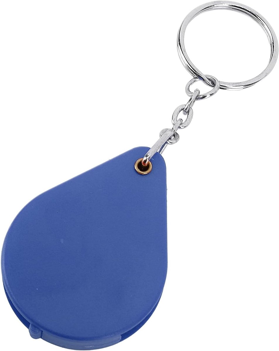 SnelShoppen - Compacte Opvouwbare Sleutelhanger Vergrootglas met 10x Vergroting, Ideaal voor Lezen, Knutselen, Reizen, Rood en Blauw