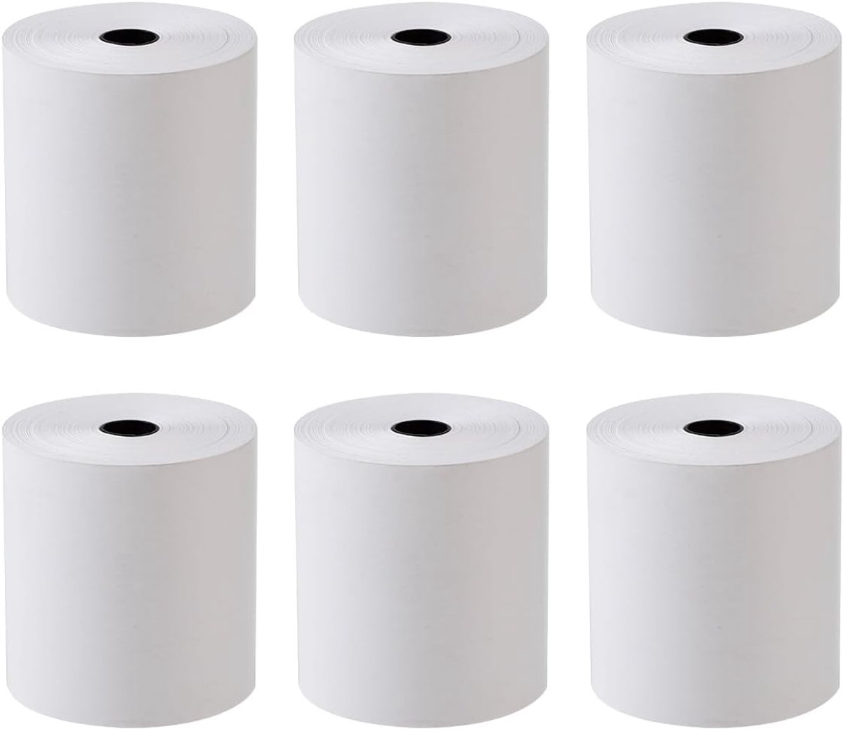 SnelShoppen - 6 Rollen 80 x 80 mm Premium Thermisch Papier voor Kassasystemen, BPA-vrij, Geschikt voor EPOS Printers, Wit, 44 m, 13 mm Kern
