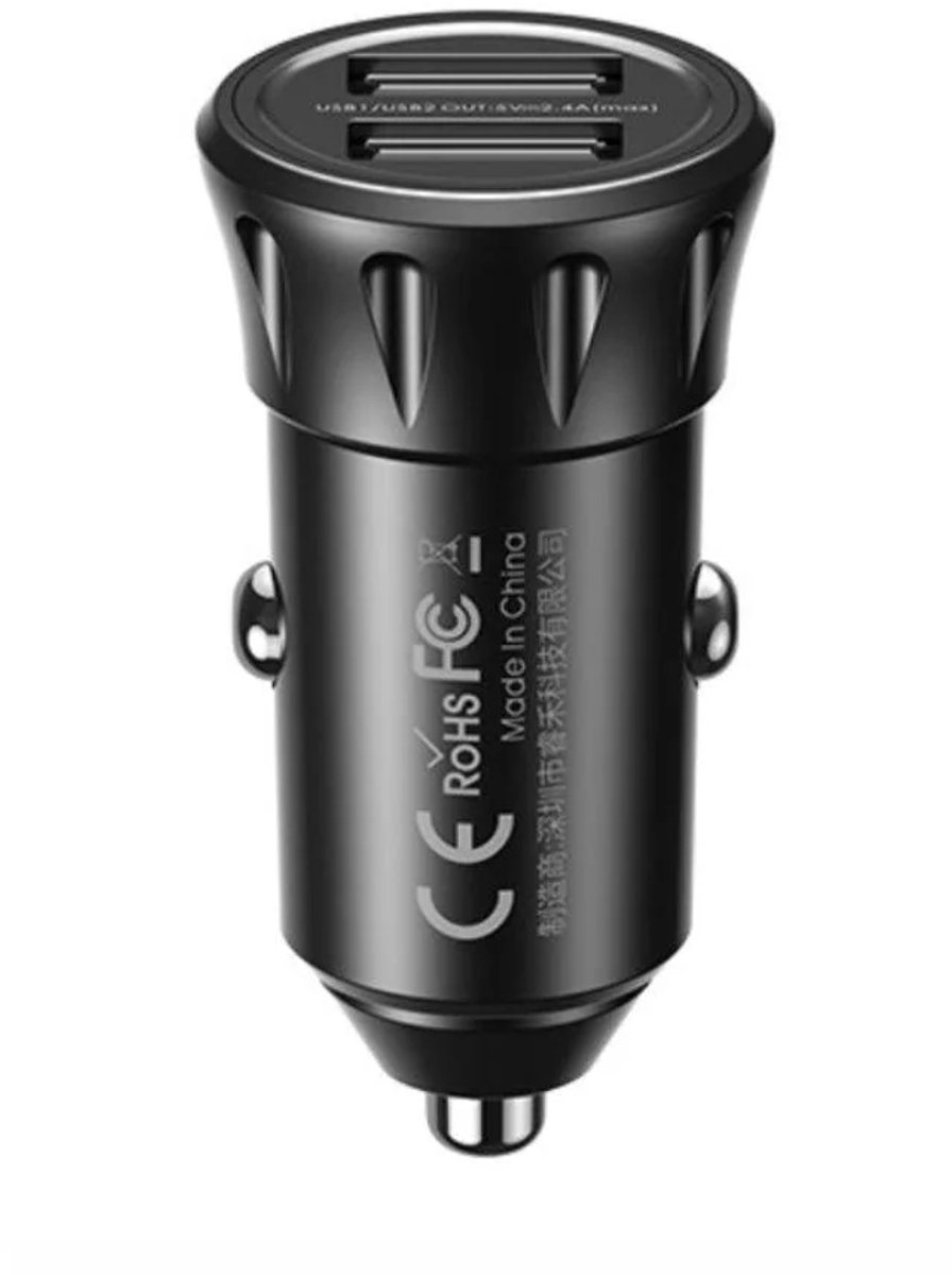 Remax RCC236 Vanguard - Autolader - 2,4A - 2x USB - Zwart