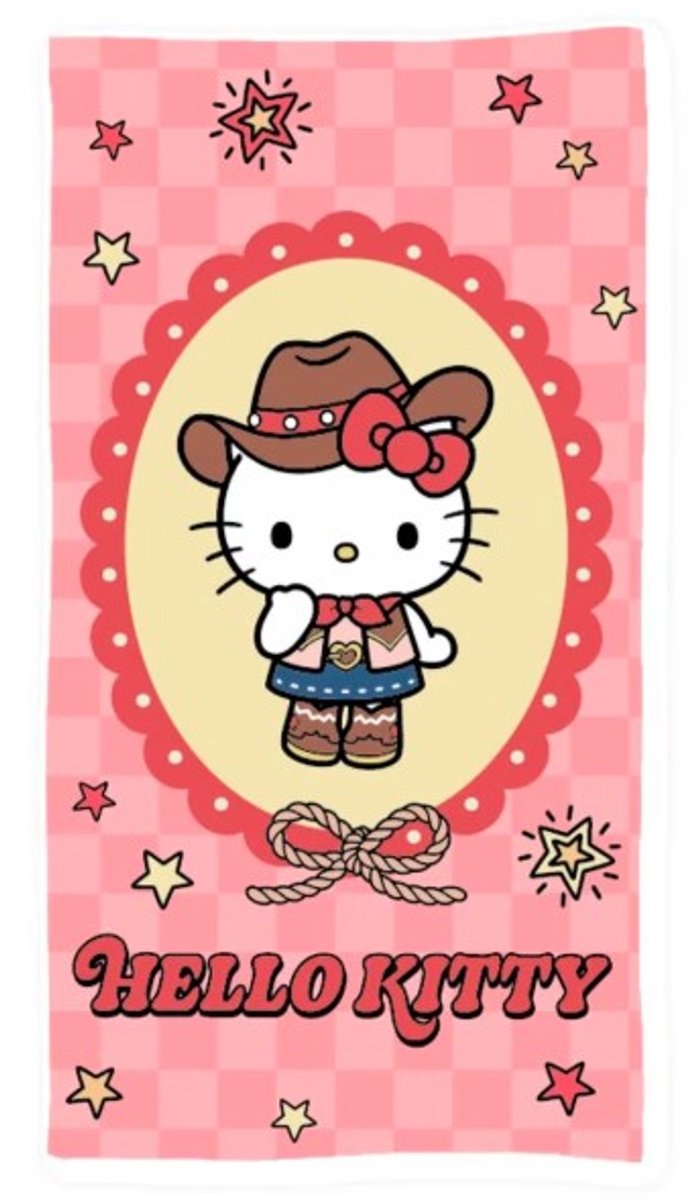 Hello Kitty Cowboy Strandlaken 70x140 cm