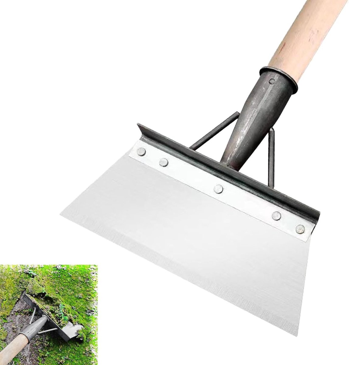 Multifunctionele Reinigen Schep - Zwart - 23 cm - Mangaanstaal - Voor Tuin en Buiten