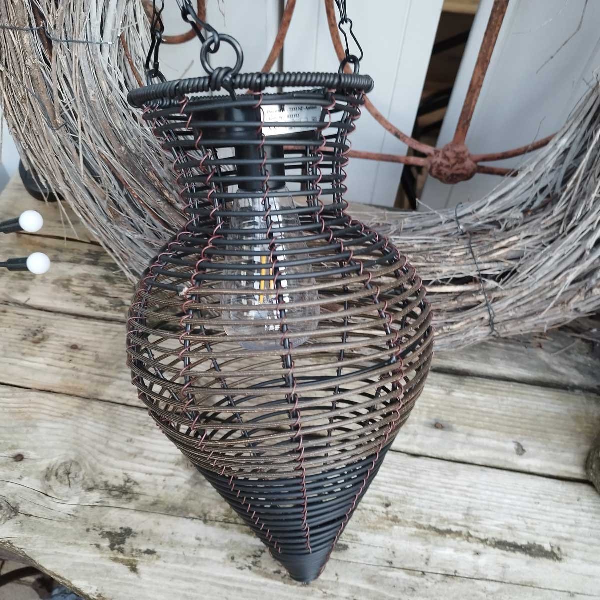Solar hanglamp zwart bruin