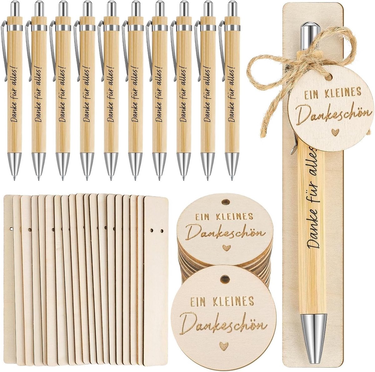 Set van 20 gelukscharms pennen als cadeau, perfect voor vrienden en familie, creatieve geschenken