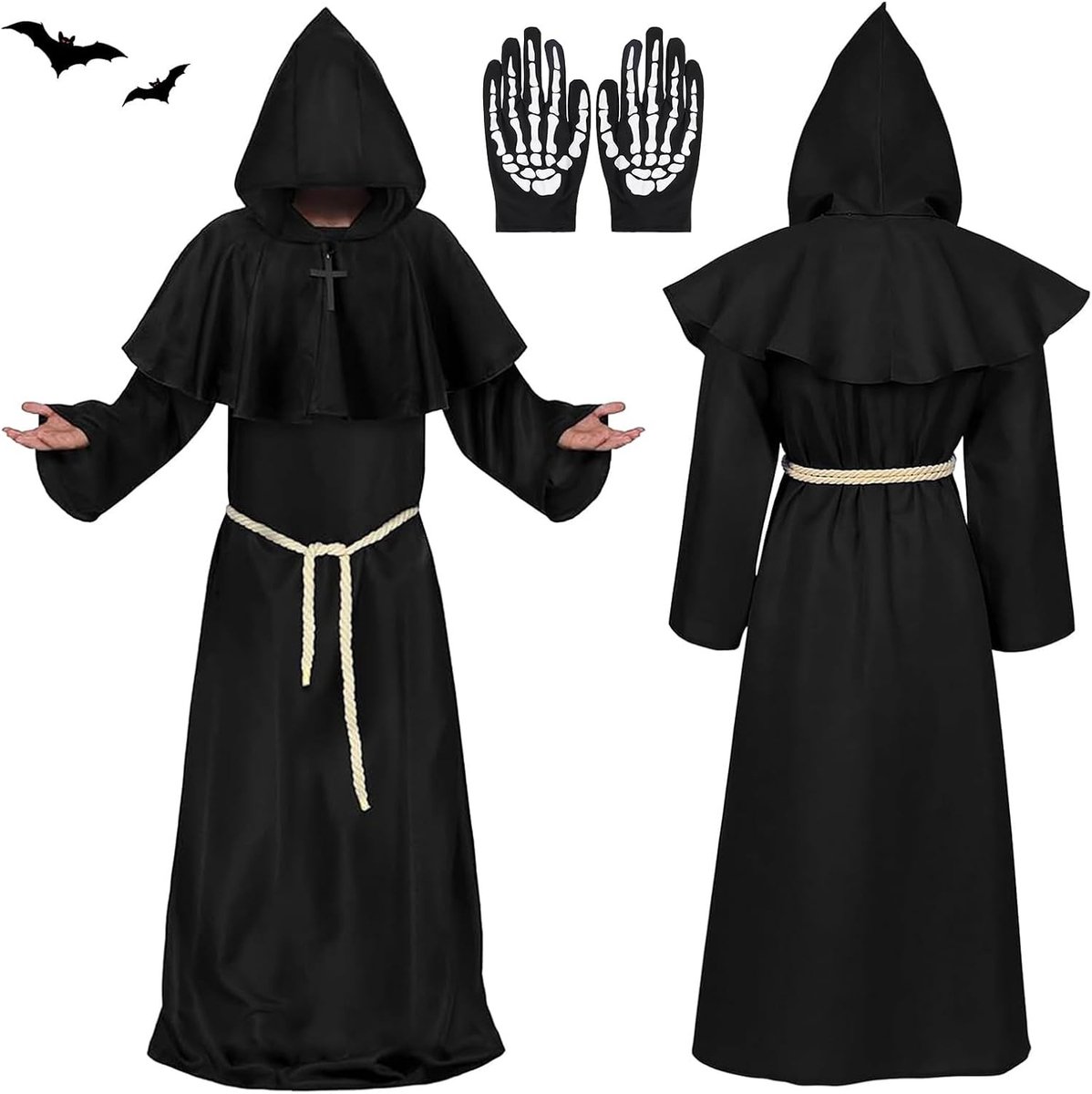 Monnikenkostuum - Geen kleur - Geen maat - Polyester - Voor Heren