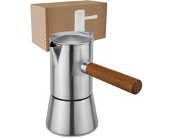 Espresso Maker - Roestvrij Staal - 100 ml - Geschikt voor Inductiekookplaten - Voor Camping en Outdoor