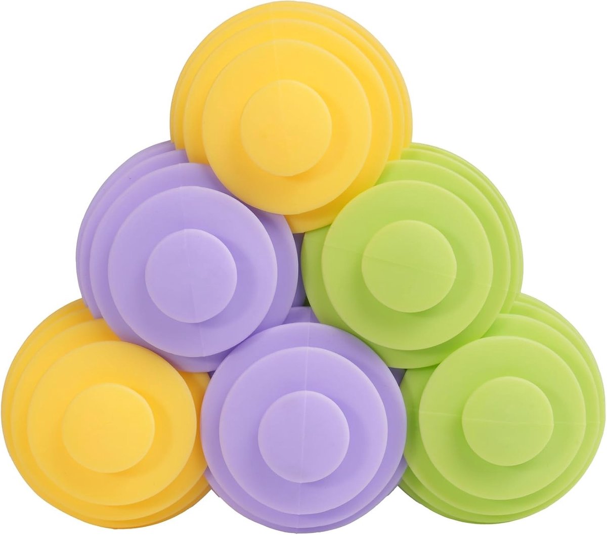 Herbruikbare Wasballen voor Wasmachine en Droger - 6 Stuks Rubber Droogballen voor Efficiënte Wasbehandeling en Vermindering van Pluis (5.5 cm)