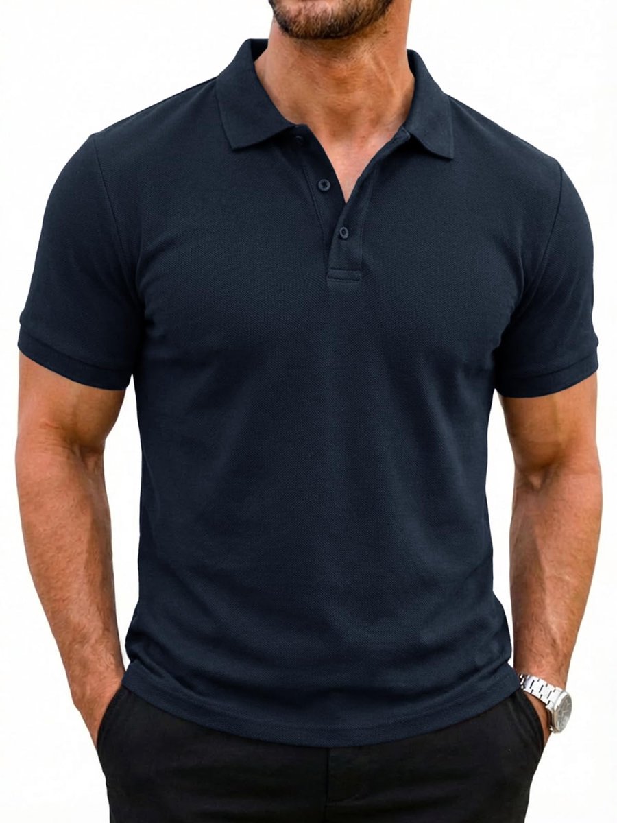 Runcati Heren poloshirts korte mouwen zomer sport golf polohemd - ShopVlot