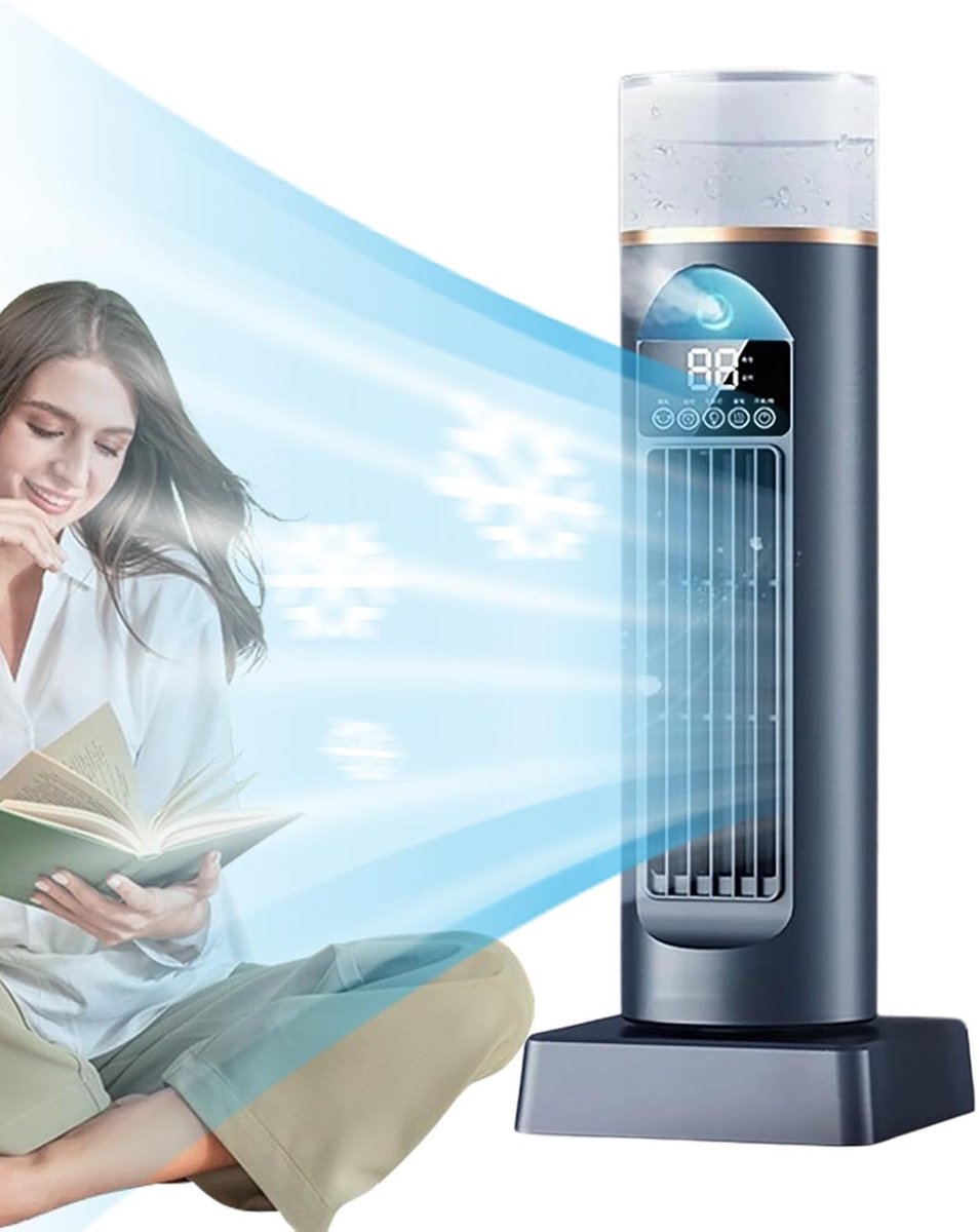 Torenventilator – Oscillerende Torenventilator Voor Slaapkamer, 120° Oscillatie, Geschikt voor Kamer, Kantoor, Binnen & Buiten, Zwart – foto 5