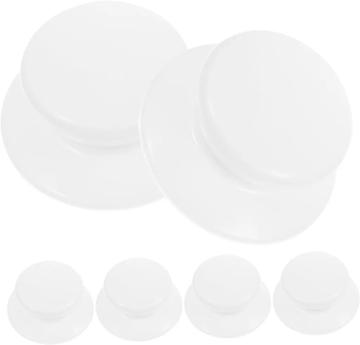 Set van 6 hittebestendige handgrepen, universele knoppen Geschikt voor potten, pannen, woks en ander keukengerei.
