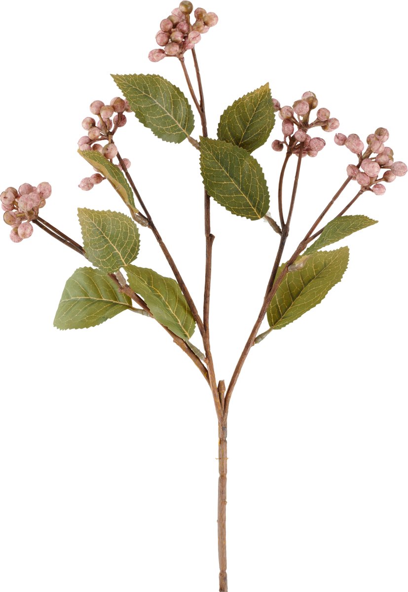 Easyplants | Kunstbloem Wild Berry 53 cm mauve | Zijde | Nepbloemen | mauve | Onderhoudsvrij | Kant-en-klaar