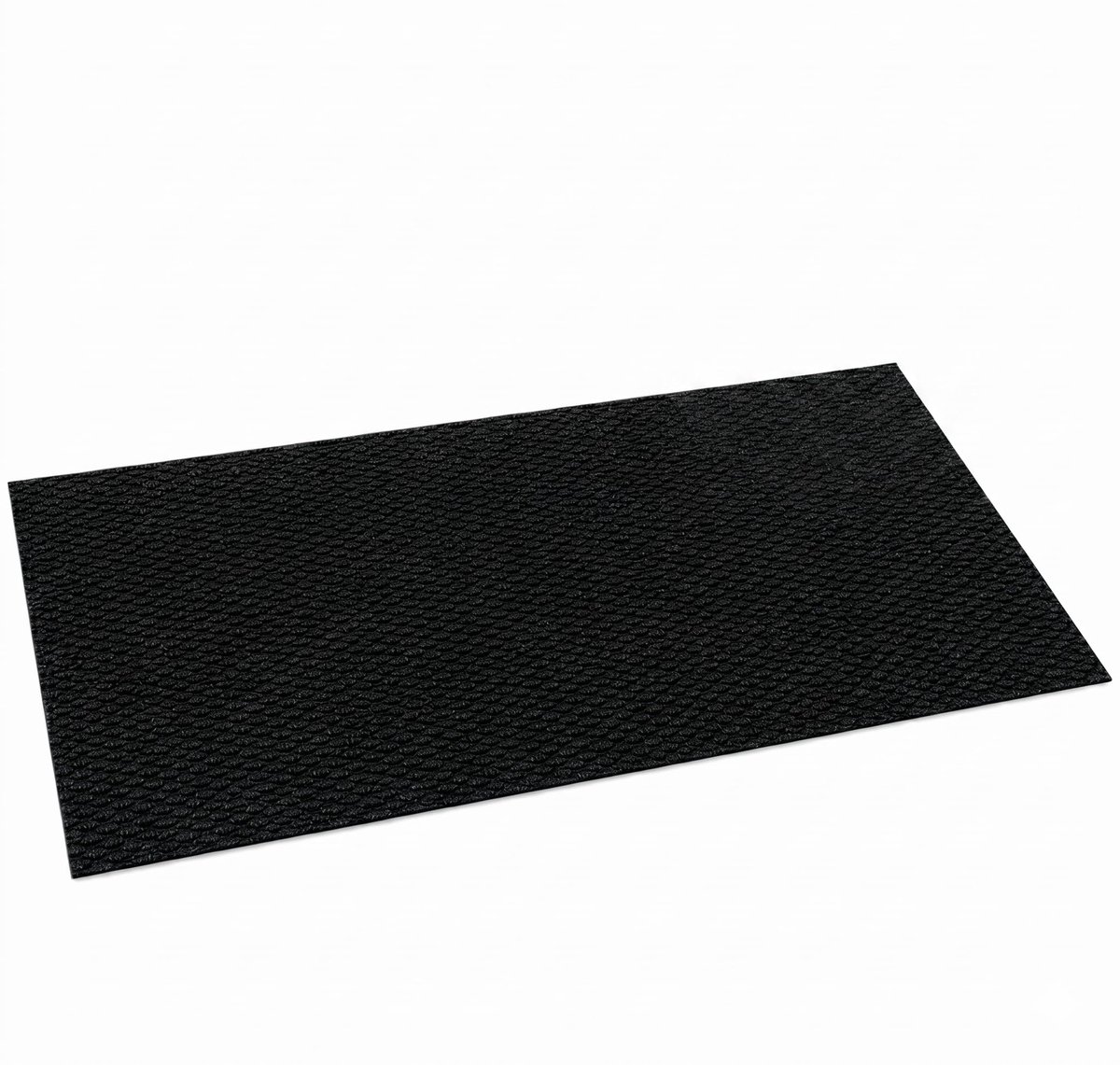 Famanu Schoonloopmat met antislip TPE-achterkant, robuuste deurmat voor entree, hal en bedrijf, zwart, 80 x 100 cm