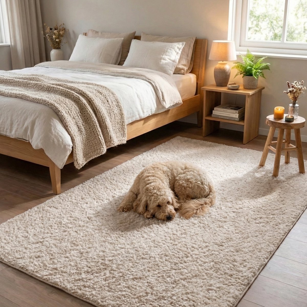 NATURL. Fluffy vloerkleed - Bobby Creme - 160x230cm