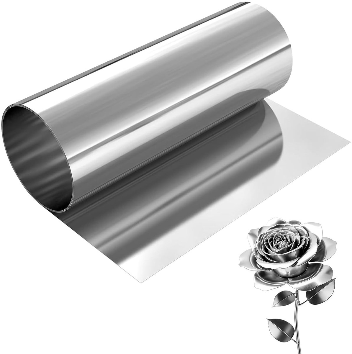 Dunne RVS Plaat met Film, 0.1/0.2 mm Dikte, Geschikt voor Industrieel Gebruik en Creatieve Projecten (0.1 x 200 x 1000 mm)