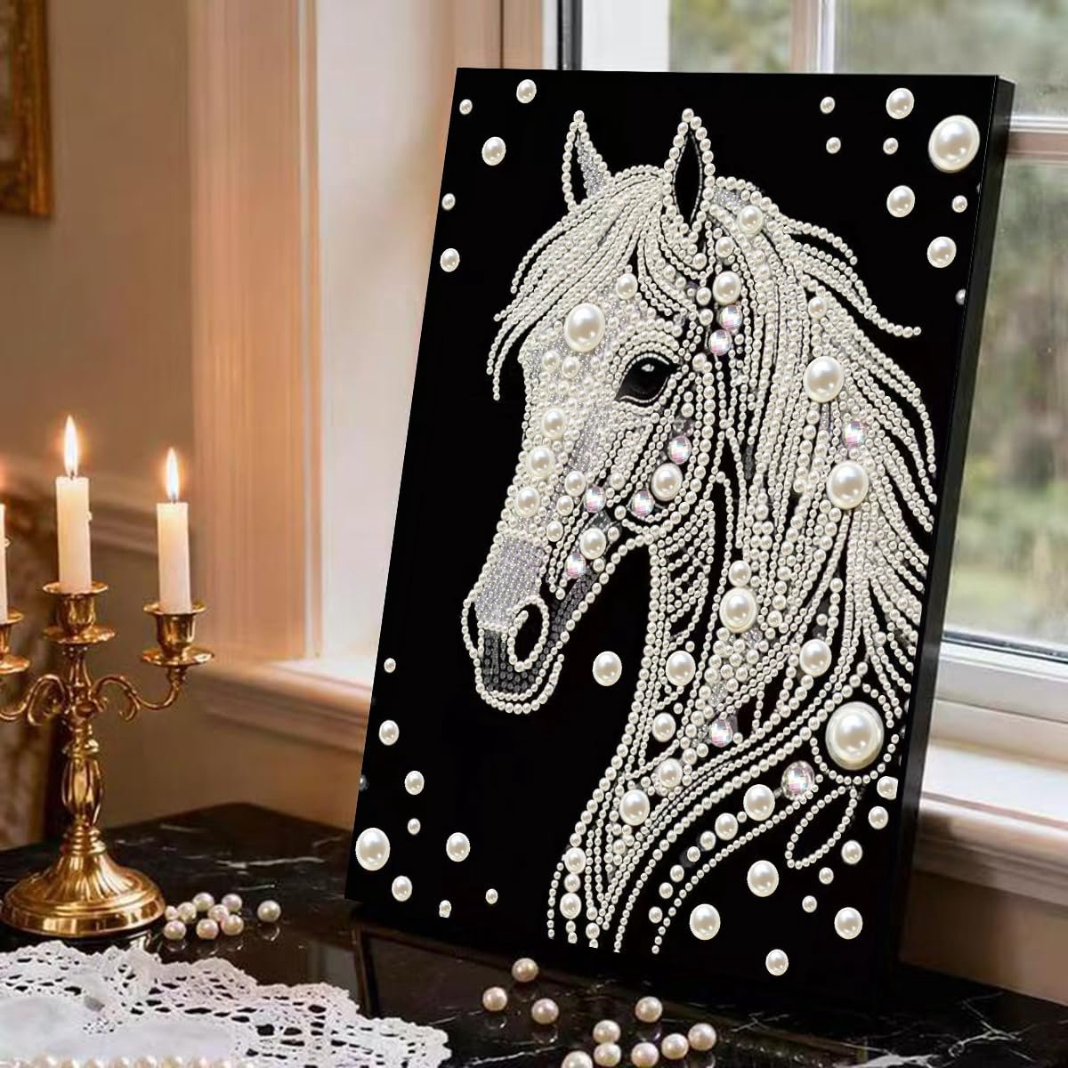 Casalora Diamond Painting Paard - 5D Diamant Schilderen - Speciale Steentjes - DIY Set -30 x 40 cm