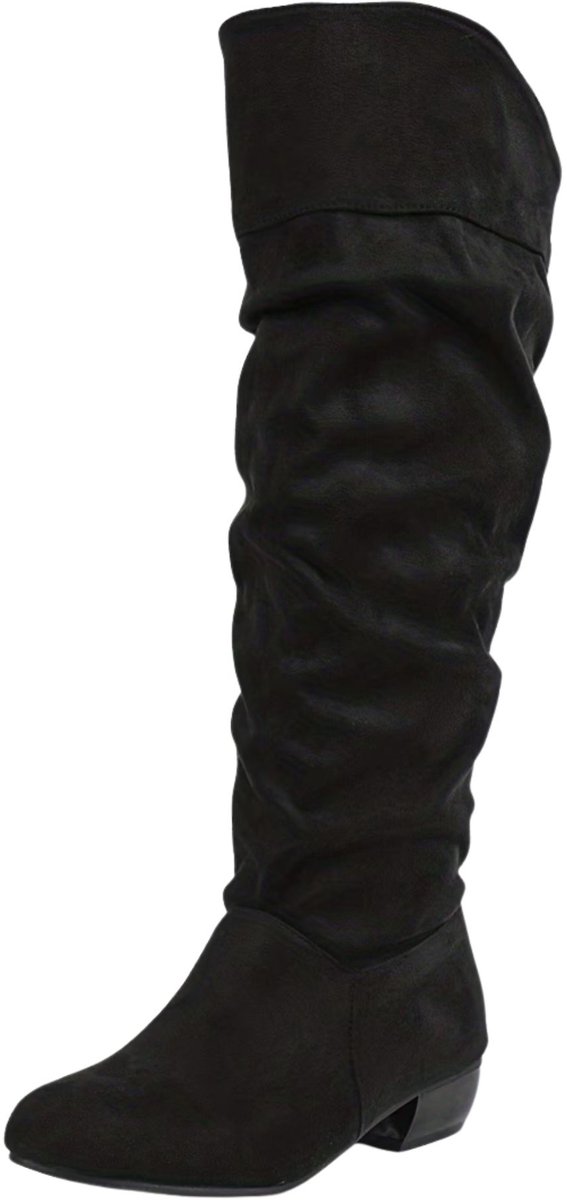 Currero Dames Cowboy Laarzen Hoge Hak Enkellaarzen Kniehoge Western Boots Chelsea 44 5 Zwart