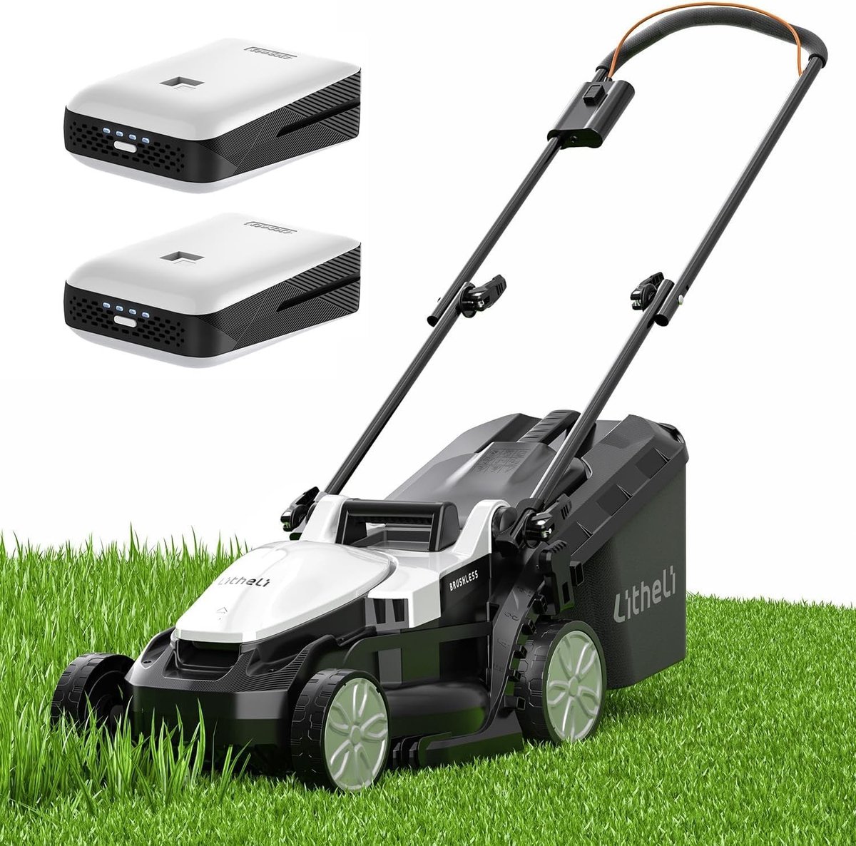 Accugrasmaaier - Groen - 38 cm maaibreedte - Borstelloze Motor met 2 Accu's - Voor Tuinen tot 300 m²